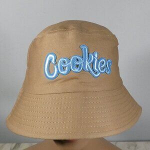 NWT Khaki Blue Cookies Logo Bucket Hat